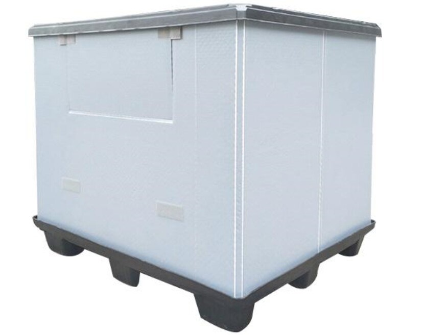 Grey plastic pallet box Grey plastic pallet box