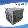 Rectangular fabric bag rack with grid lining safeguards components effectively.