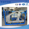 Galvanized Racks with Liners for Car Door Storage.