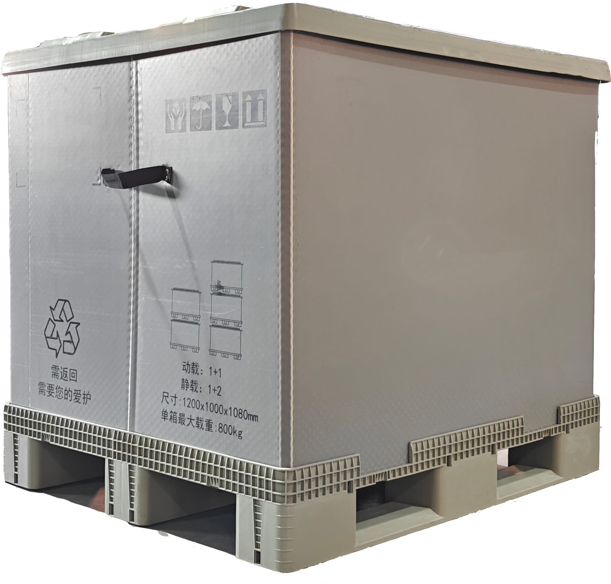 Injection molded pallet container