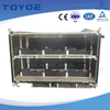 Sturdy metal racks with plastic curtains form mini dust-free zones.