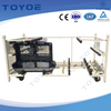 Open-close warehouse system eases female workers' goods retrieval.