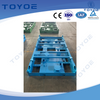 The Blue Foldable, Stackable Rack Is for Car Tire Packaging.