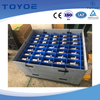 Collapsible pallet boxes with premium custom lining for auto parts transport.
