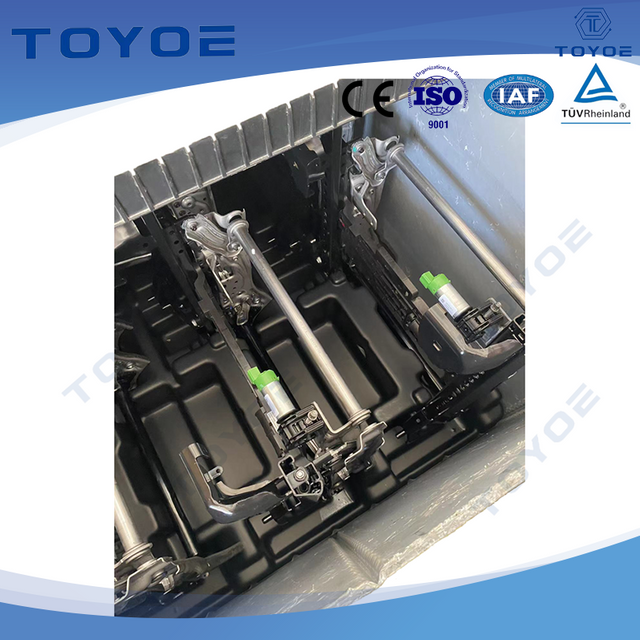 Custom-sized Material Racks with Vacuum-formed Liners for Automotive Parts.