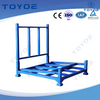 Foldable steel racks optimize bulk automotive storage.