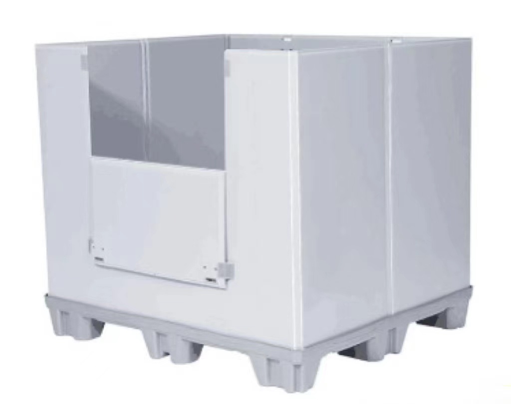 grey plastic pallet box