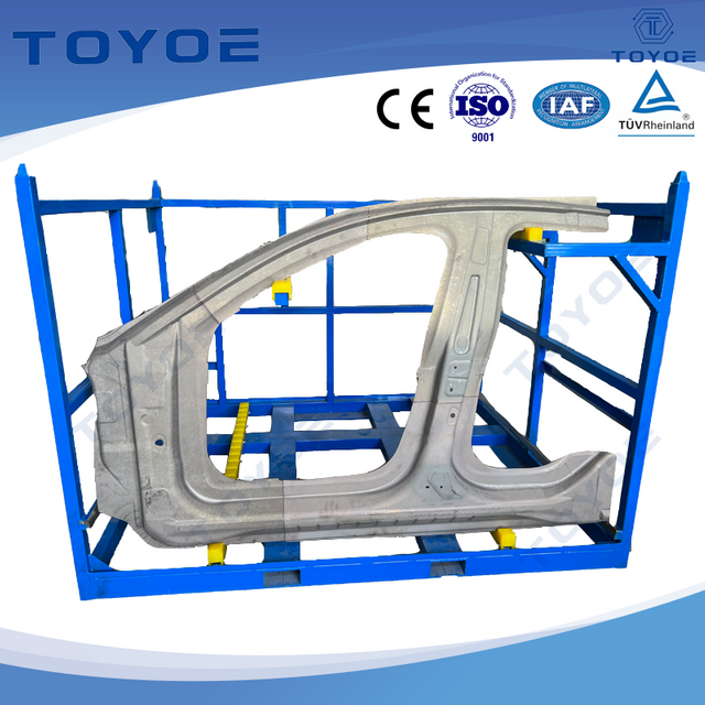 Door frame transport racks shield products from collisions.