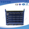 Metal racks for shock absorbers, dust-proof and foam-lined.