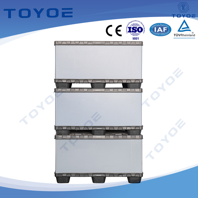 Custom-sized pallet boxes for auto parts transport and storage.
