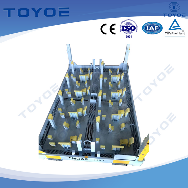 Customizable metal racks safeguard automotive parts during logistics and transportation.