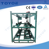 Eco-coated metal racks for top-tier car door storage.