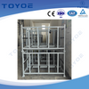 Steel frame with polyurethane lining ensures automotive parts' transportation safety.