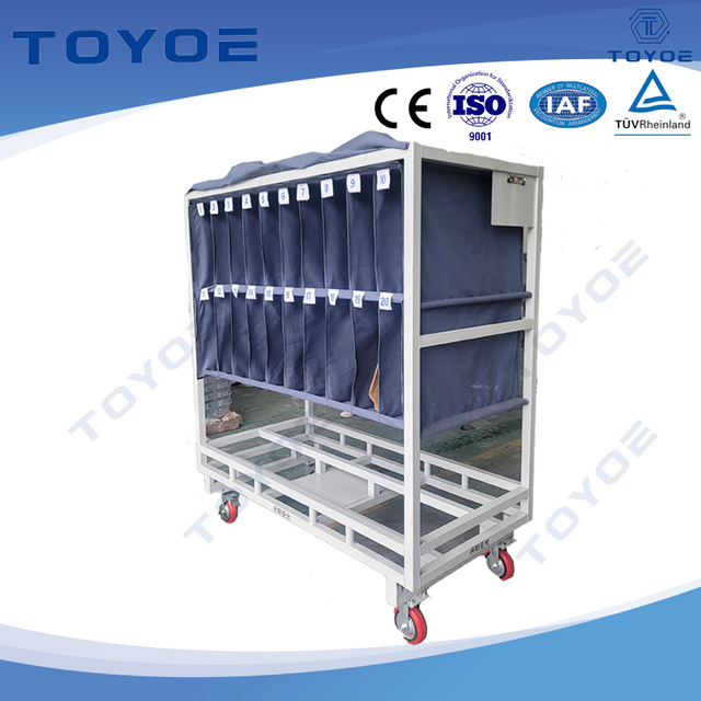 Dustproof Curtain Rack with Bag Dividers for Delicate Parts