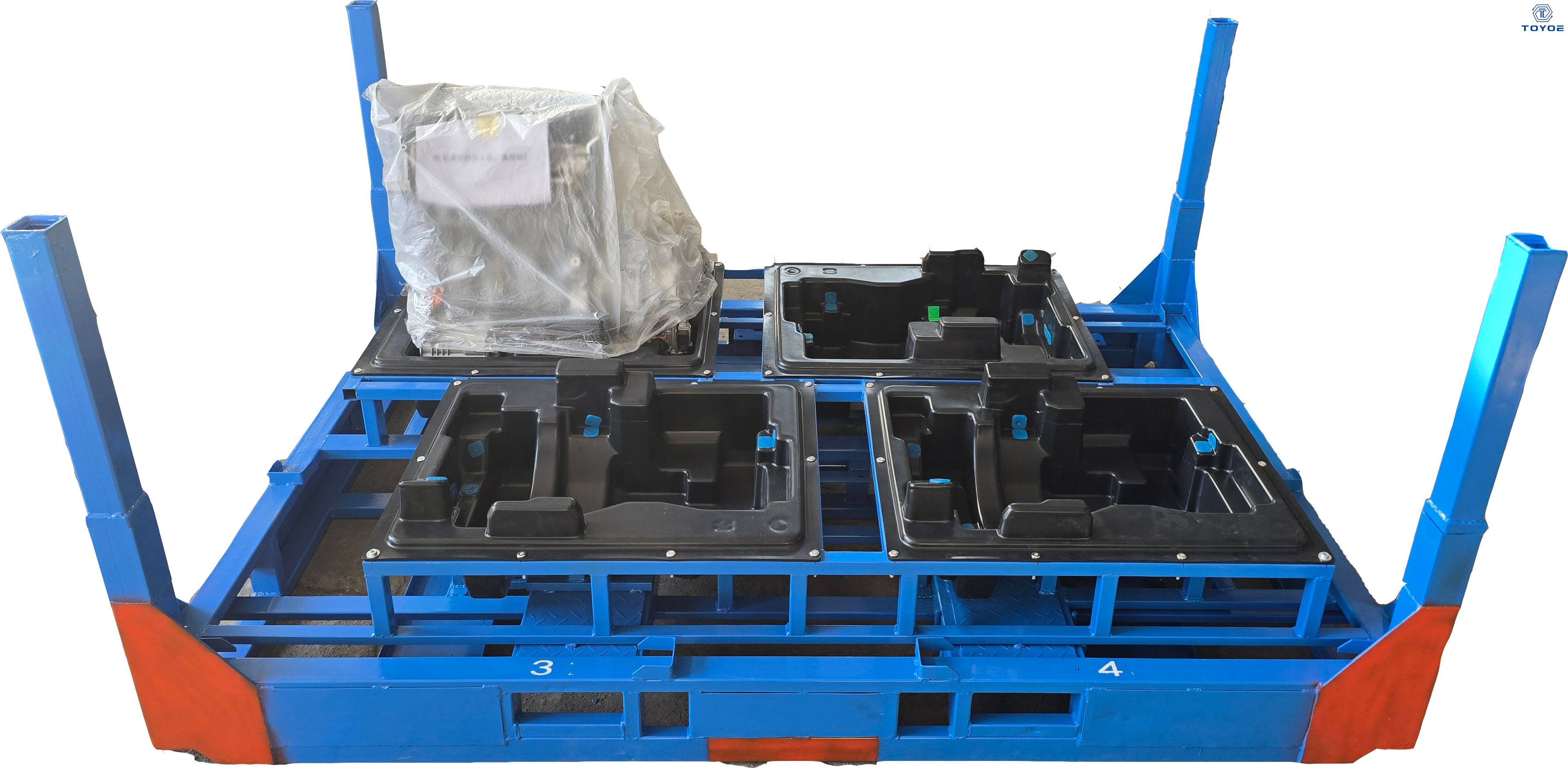 Industrial Grade Adjustable Heavy-Duty Metal Rack | Dedicated Automotive Motor Storage | TOYOE