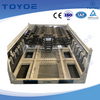Custom-lined metal cages ensure secure auto parts transport.