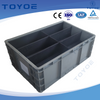 Plastic containers feature honeycomb partitions for organized component storage.
