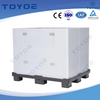 Denso's auto pallet boxes ensure transport safety.