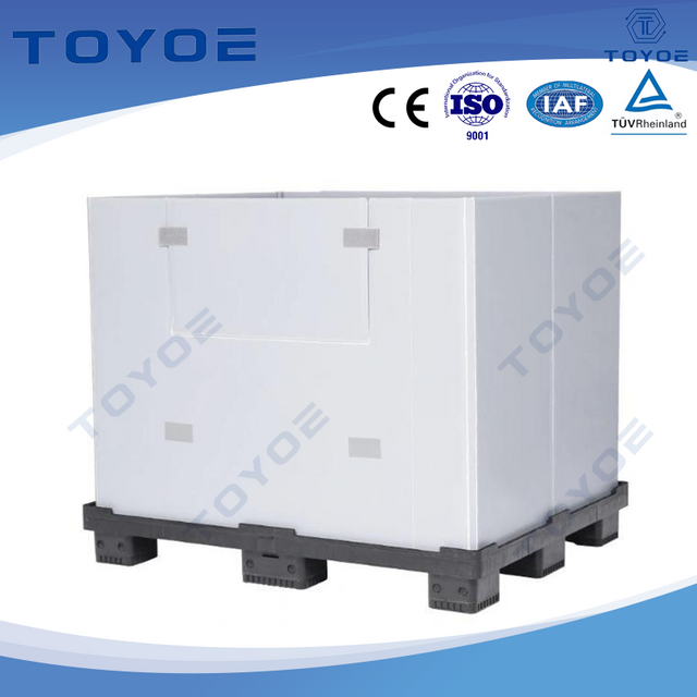 Denso's auto pallet boxes ensure transport safety.