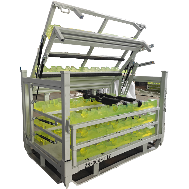 Polyurethane lined metal rack