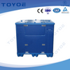 Stackable, waterproof, and flame-resistant pallet boxes safeguard transported goods.