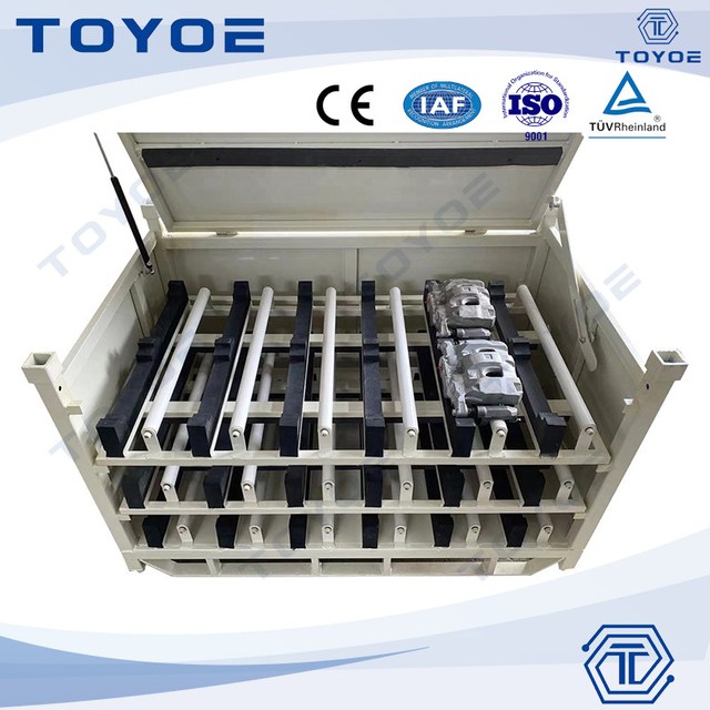 ZF's transport boxes secure auto parts in transit. 