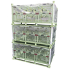 Automotive Lighting Component Racks with Fragile Item Labels