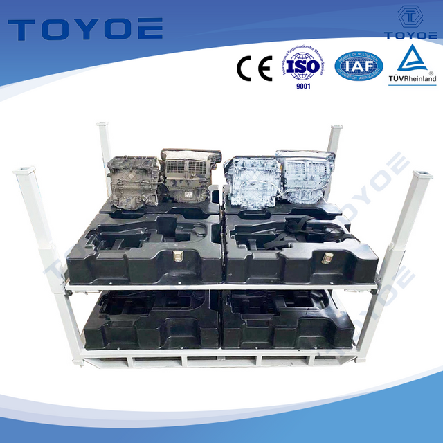Automotive caliper racks with custom plastic liners comply with EU norms.