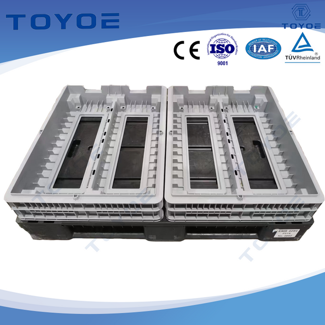 Customized shapes for HDPE battery cell packaging containers