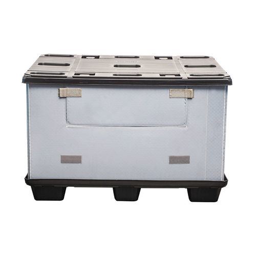 Plastic storage box for automotive parts